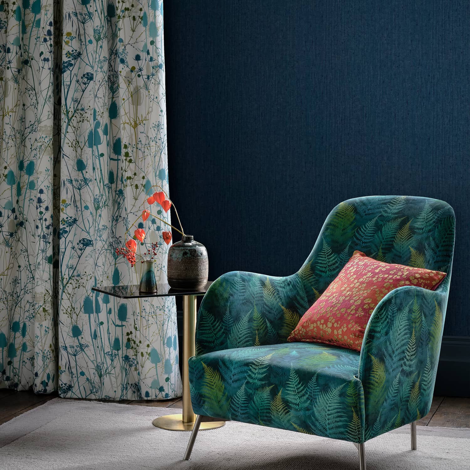 Tisbury Wallpaper - French Navy - Clarissa Hulse