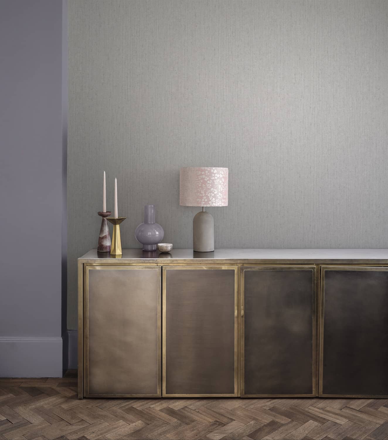 Tisbury Wallpaper - Pewter - Clarissa Hulse