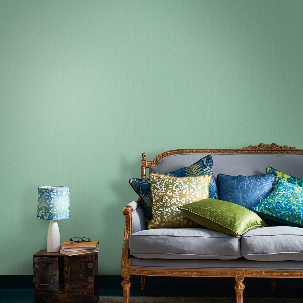 Tisbury Wallpaper - Verdigris - Clarissa Hulse