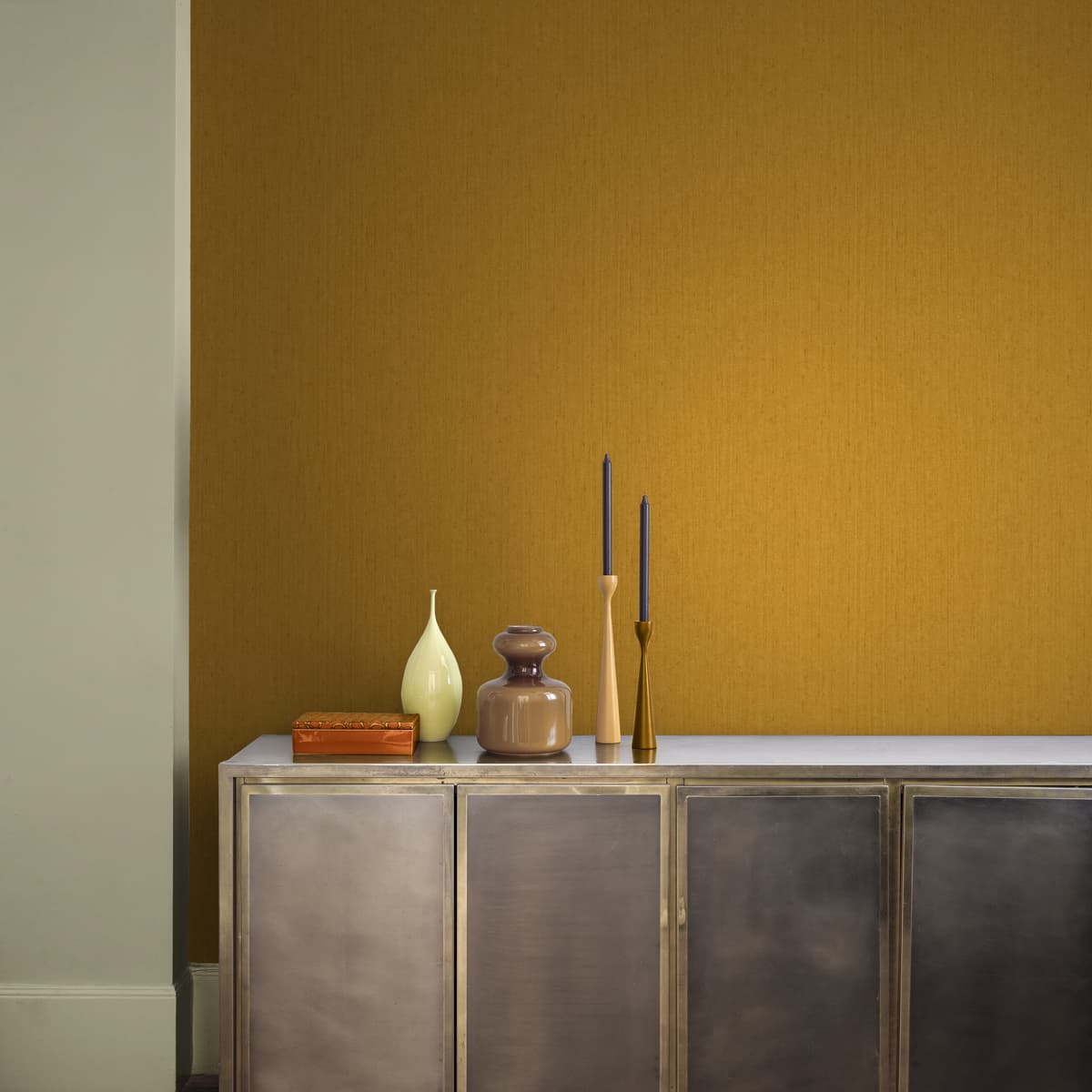 Tisbury Wallpaper - Yellow Ochre - Clarissa Hulse