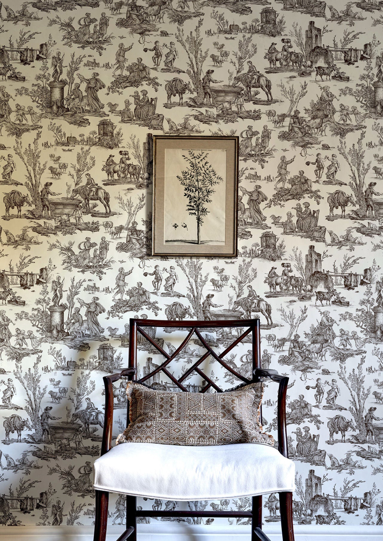 Toile Baptiste Wallpaper - Douce Noir