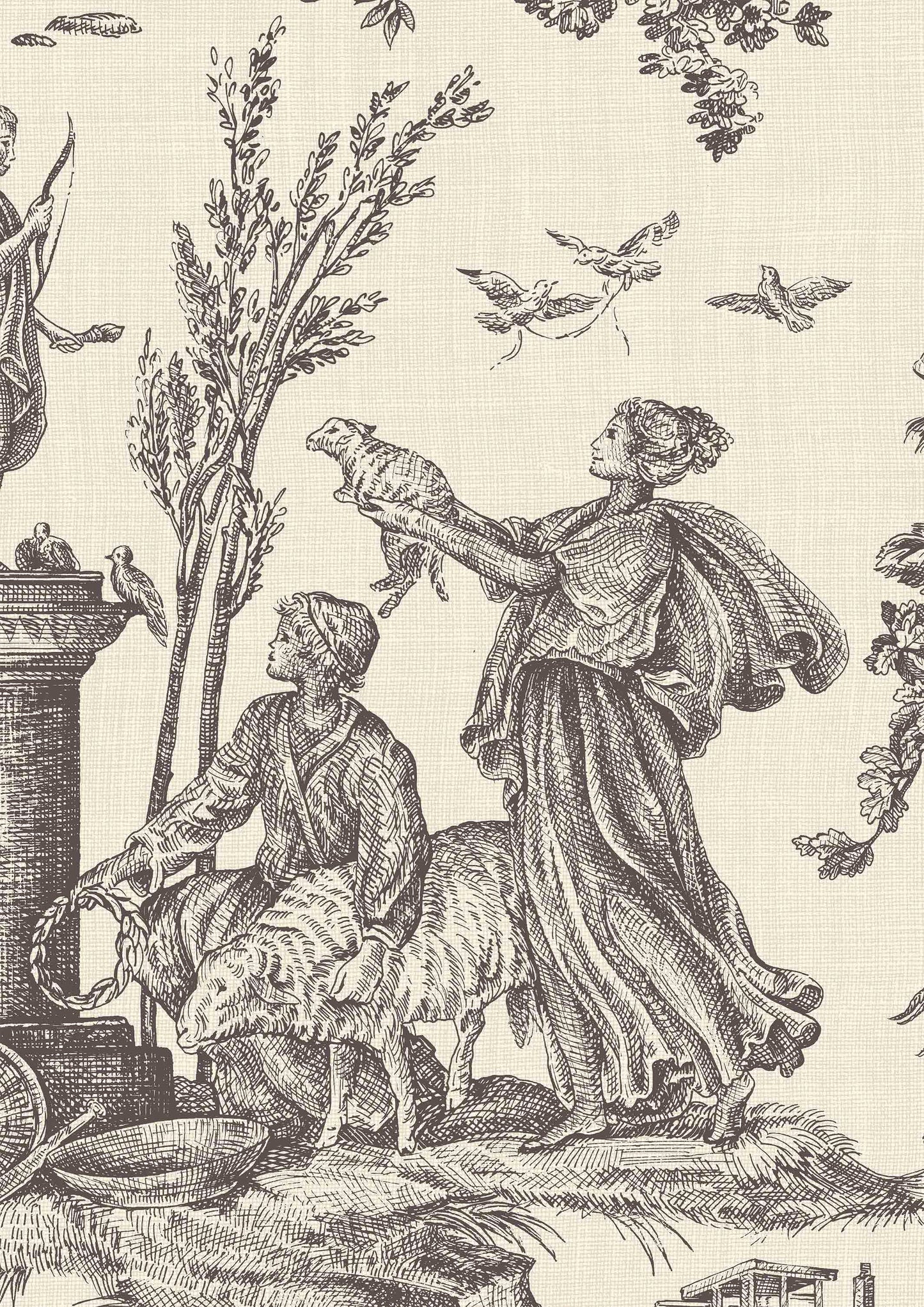 Toile Baptiste Wallpaper - Douce Noir