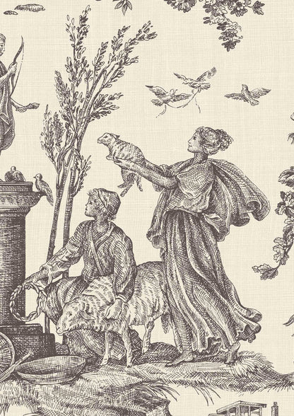 Toile Baptiste Wallpaper - Douce Noir