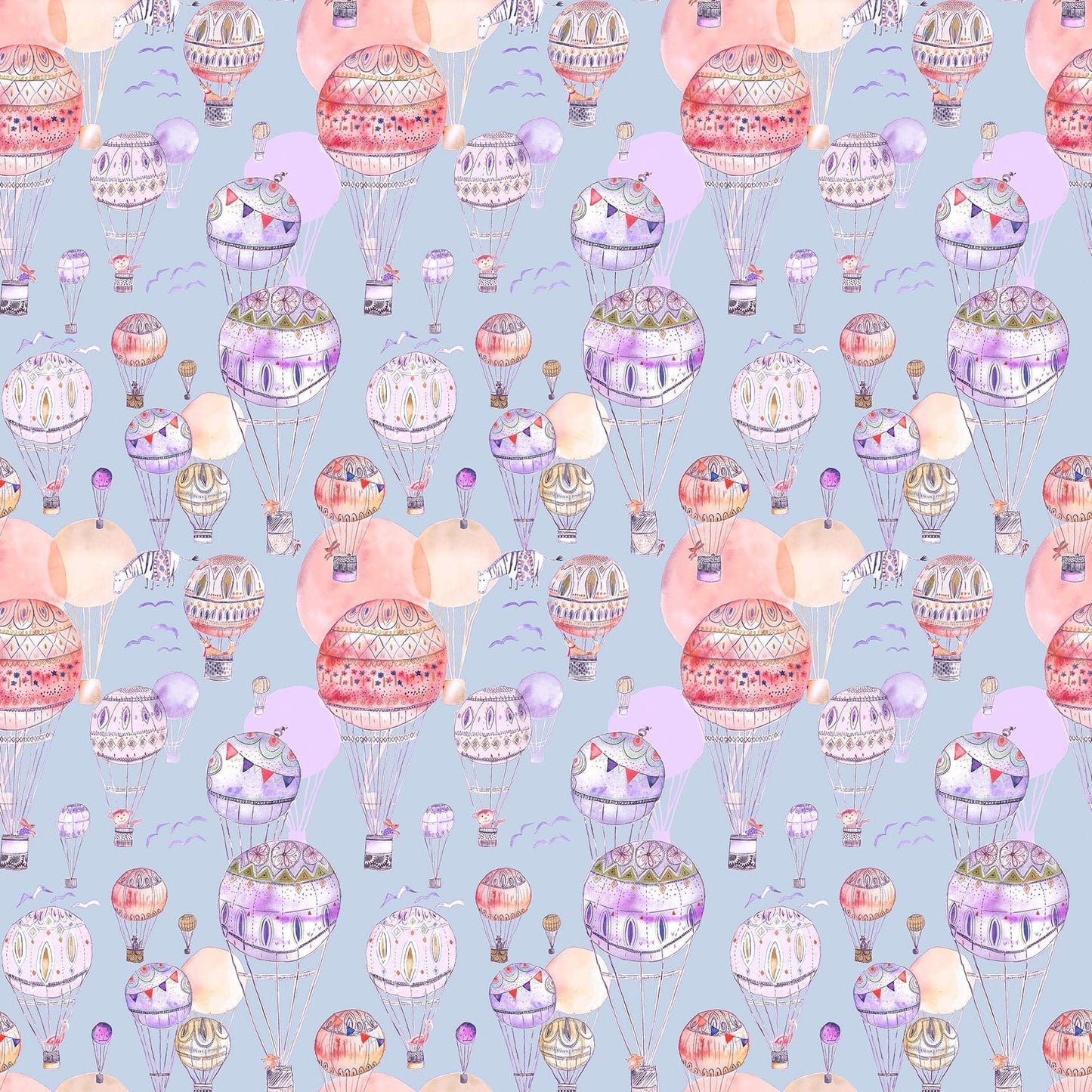 Up And Away Lilac Fabric