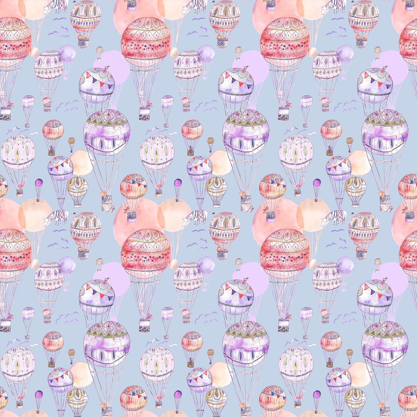 Up And Away Lilac Fabric