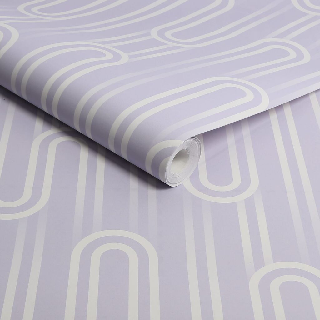Ups n Downs Wallpaper - Lavender - Envy