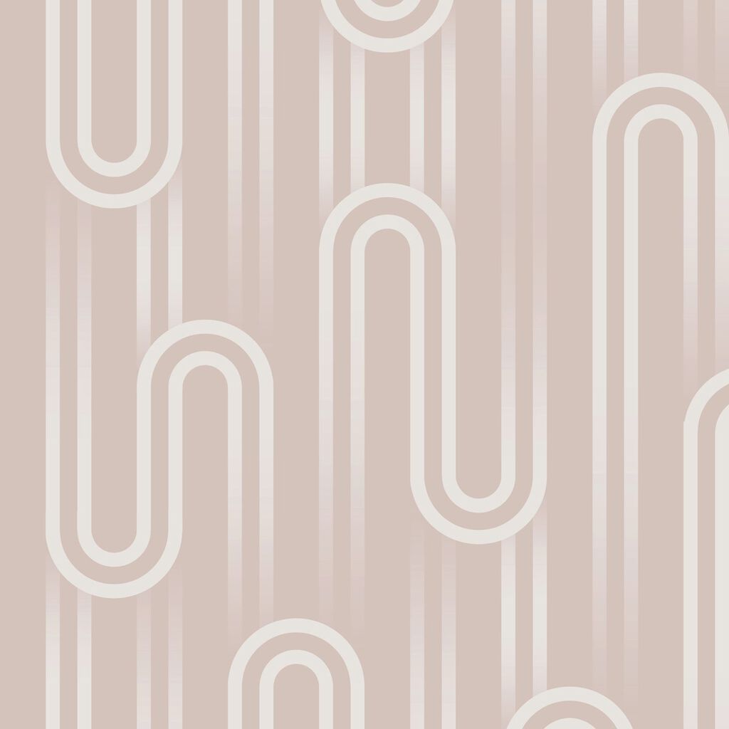 Ups n Downs Wallpaper - Peach - Envy