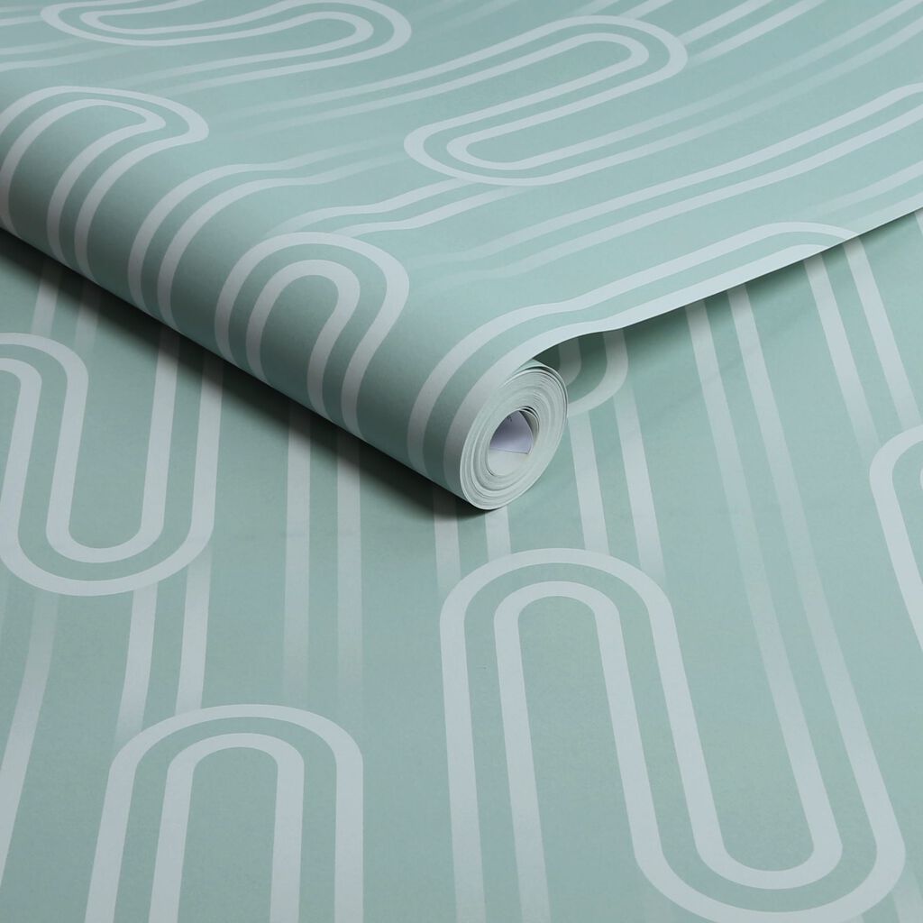 Ups n Downs Wallpaper - Pistachio - Envy