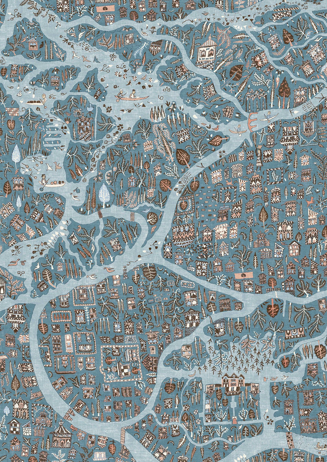 Utopia Wallpaper  - Blue Almond
