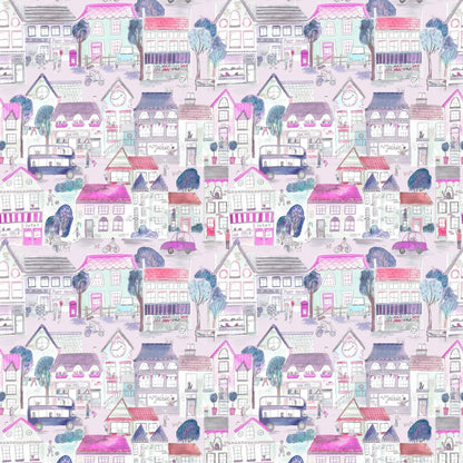Village Streets Blossom Fabric