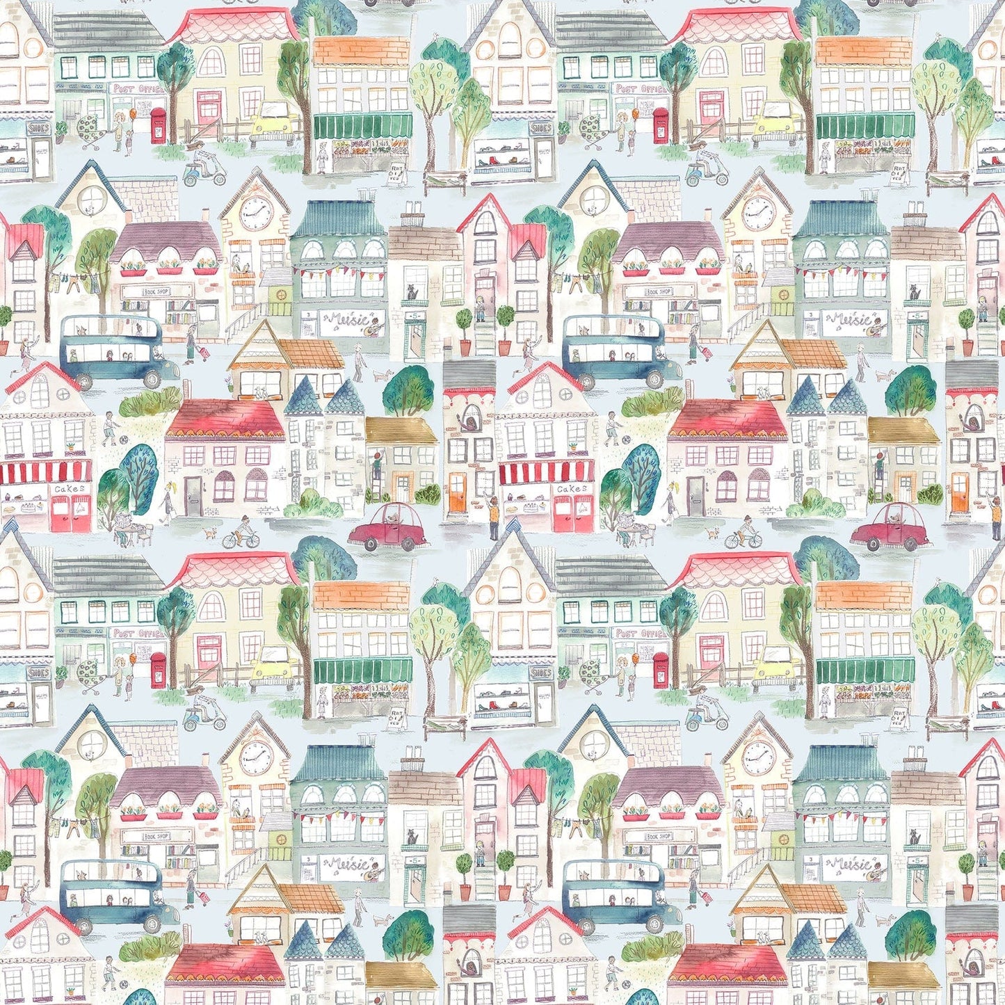 Village Streets Primary Fabric