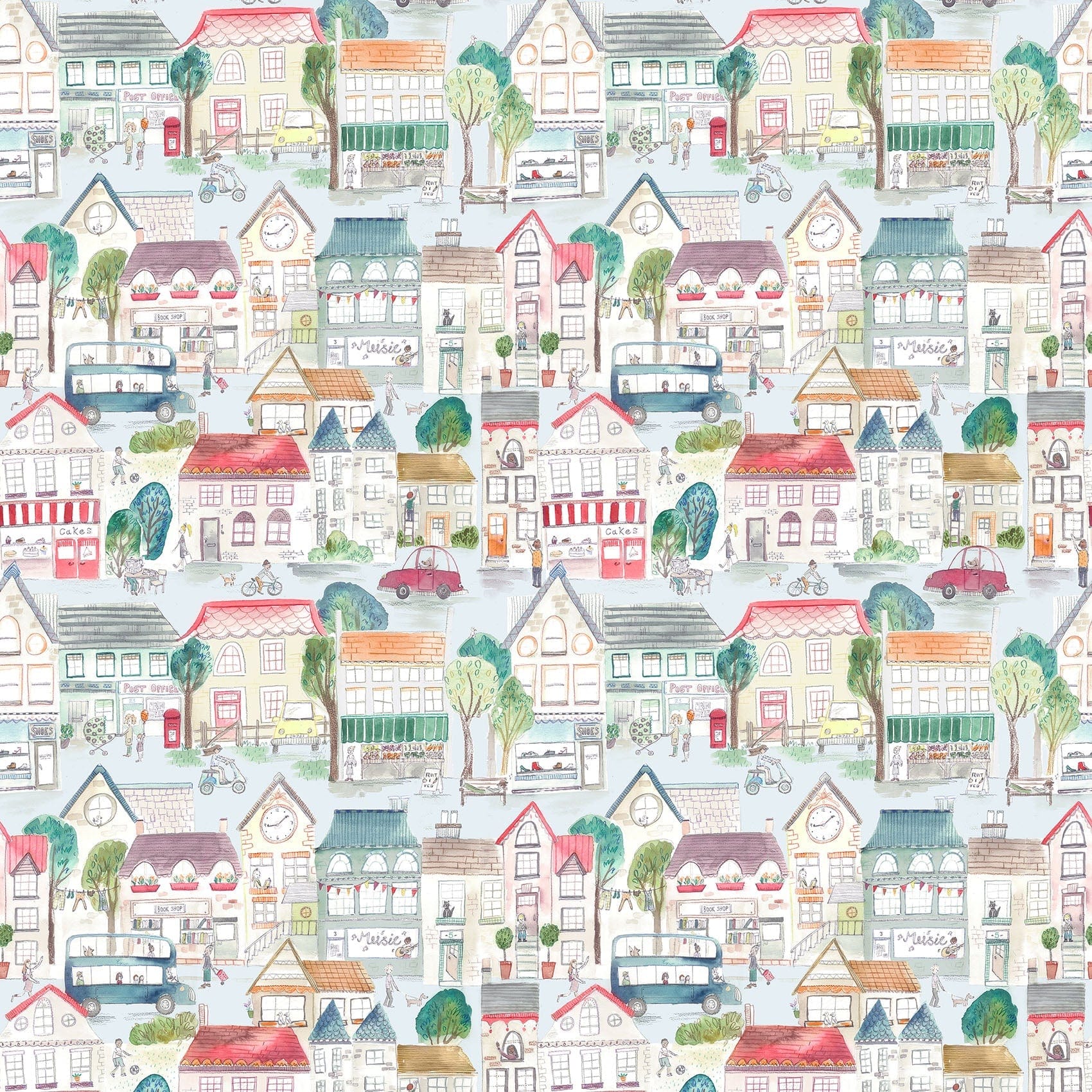 Village Streets Primary Fabric