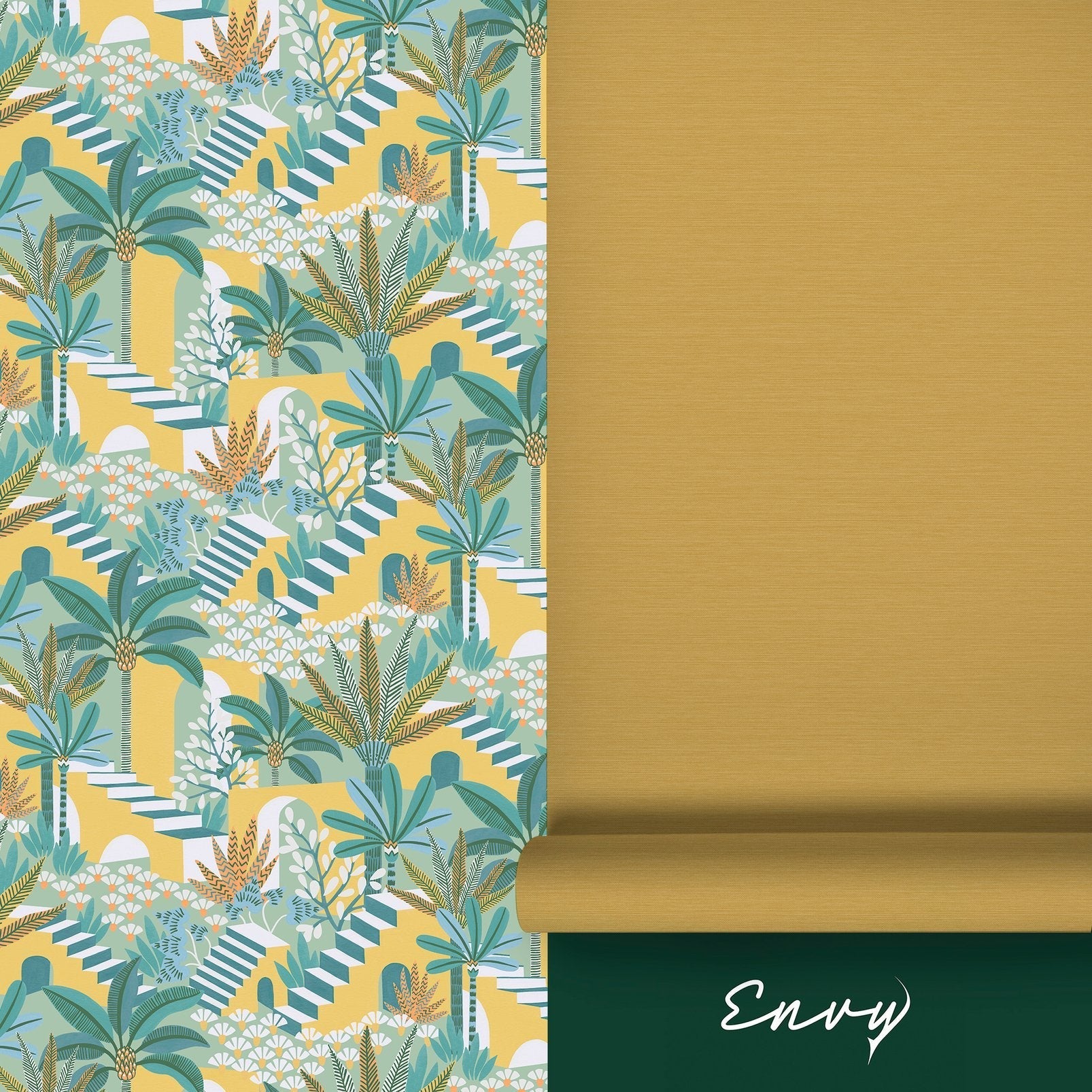 Vacay Wallpaper - Citron - Envy