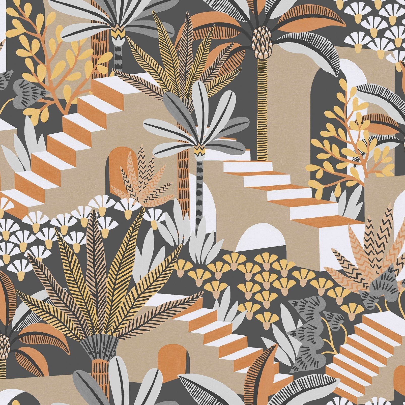 Vacay Wallpaper - Ochre - Envy