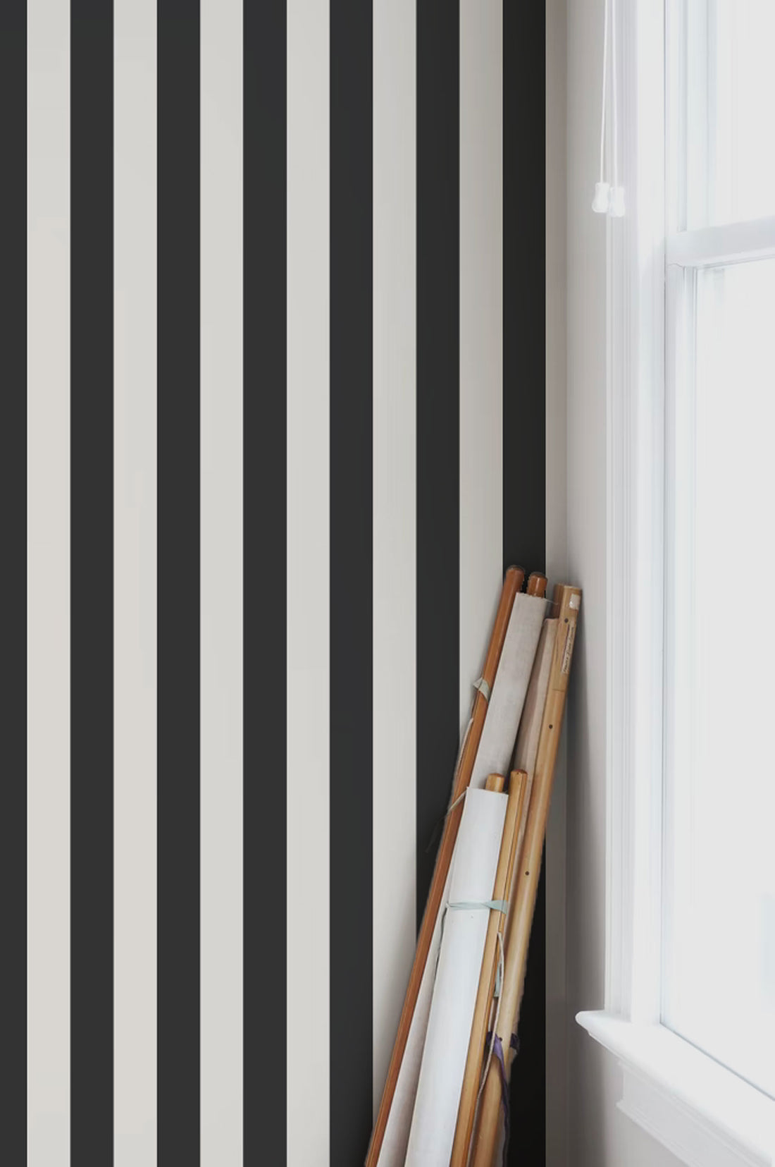 Ventnor Stripes Wallpaper - Charcoal - Summer Gray
