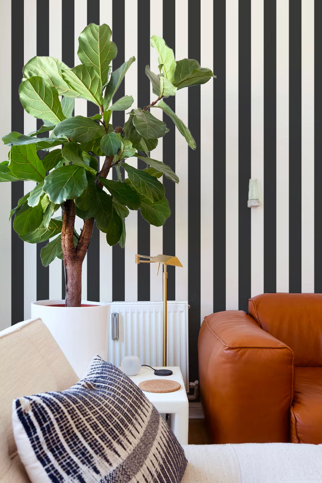 Ventnor Stripes Wallpaper - Charcoal - Summer Gray
