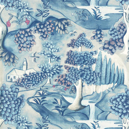 Verdure Wallpaper - Indigo - ZCOT313020 - Zoffany