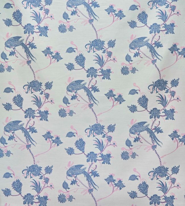 Vintage Bird Trail Fabric - Blue/Pink - BG-F040201 - Barneby Gates