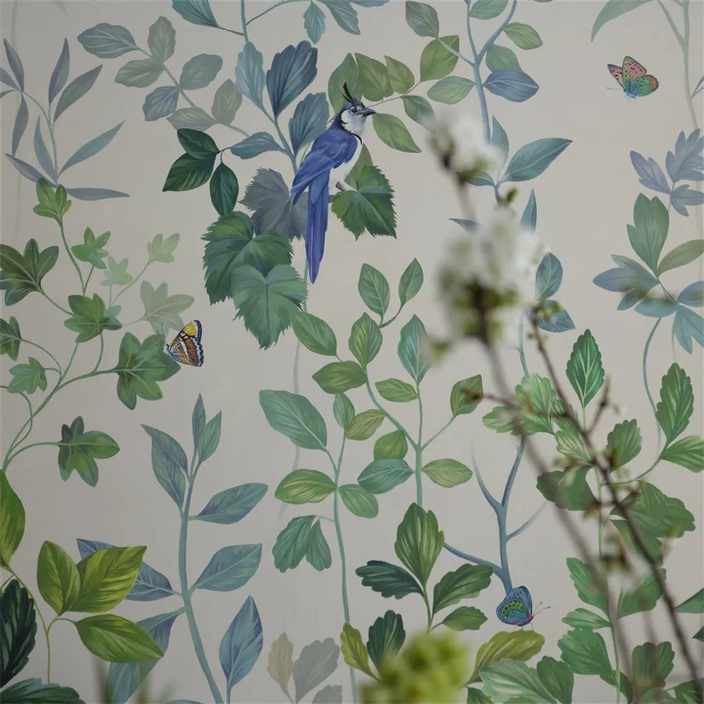 Voliere Wallpaper - Sky - PDG1171/02 - Designers Guild