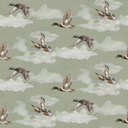Voyage, Petit Wallpaper - Laurel Green - Summer Gray
