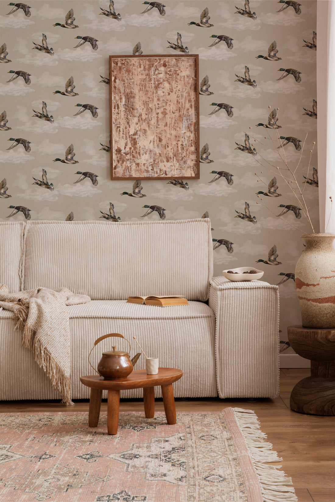 Voyage, Petit Wallpaper - Soft Sand - Summer Gray
