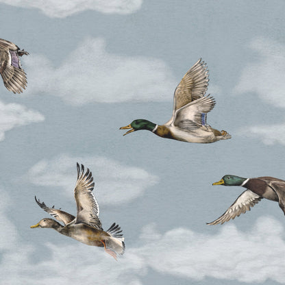 Voyage Wallpaper - Winter Blue - Summer Gray
