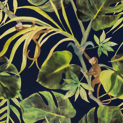 Monkey Business Wallpaper - Indigo - W0083/03