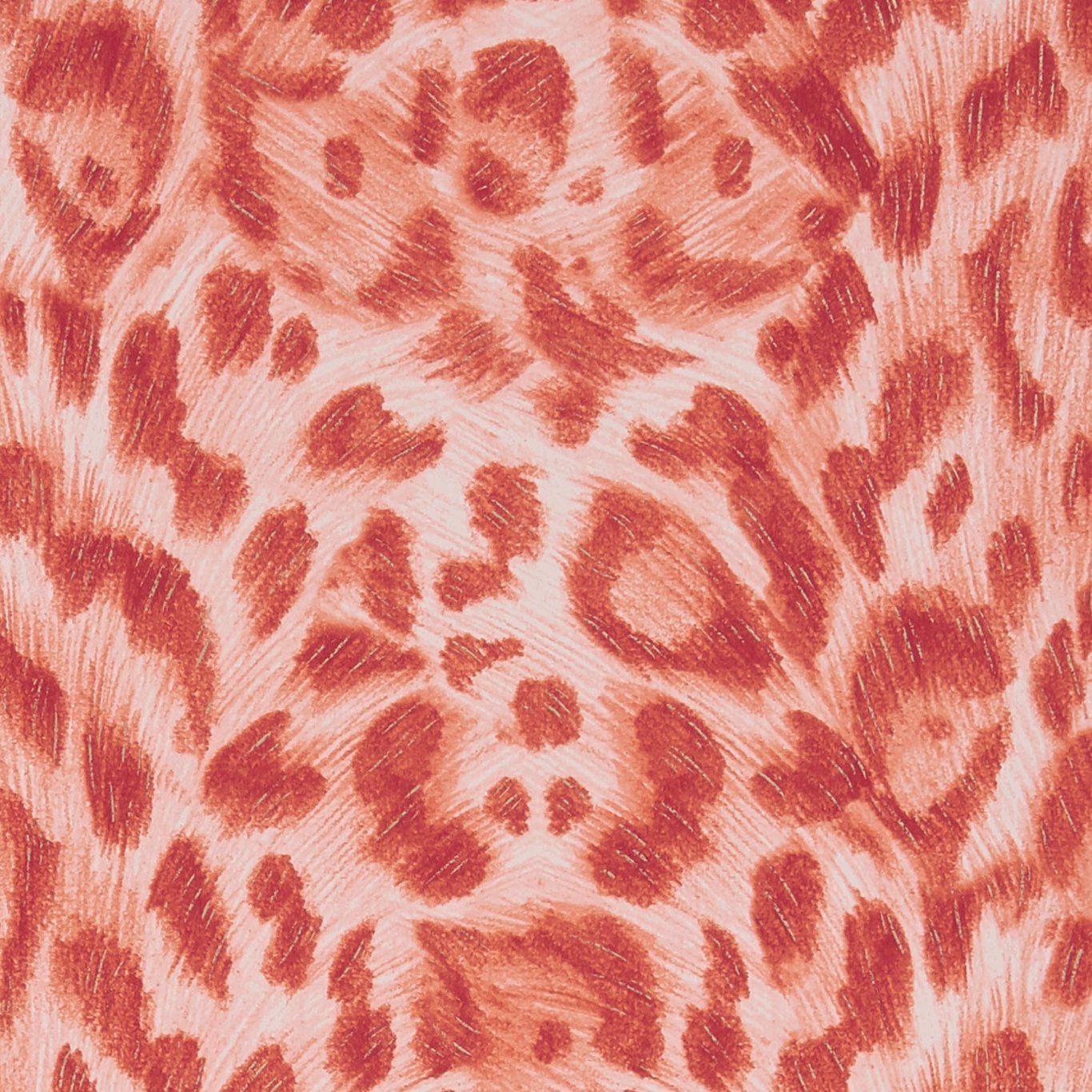 Felis Wallpaper - Red/Rose Gold - W0115/08