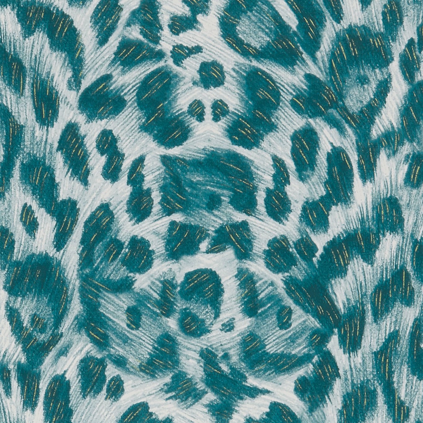 Felis Wallpaper - Teal/Lime - W0115/10