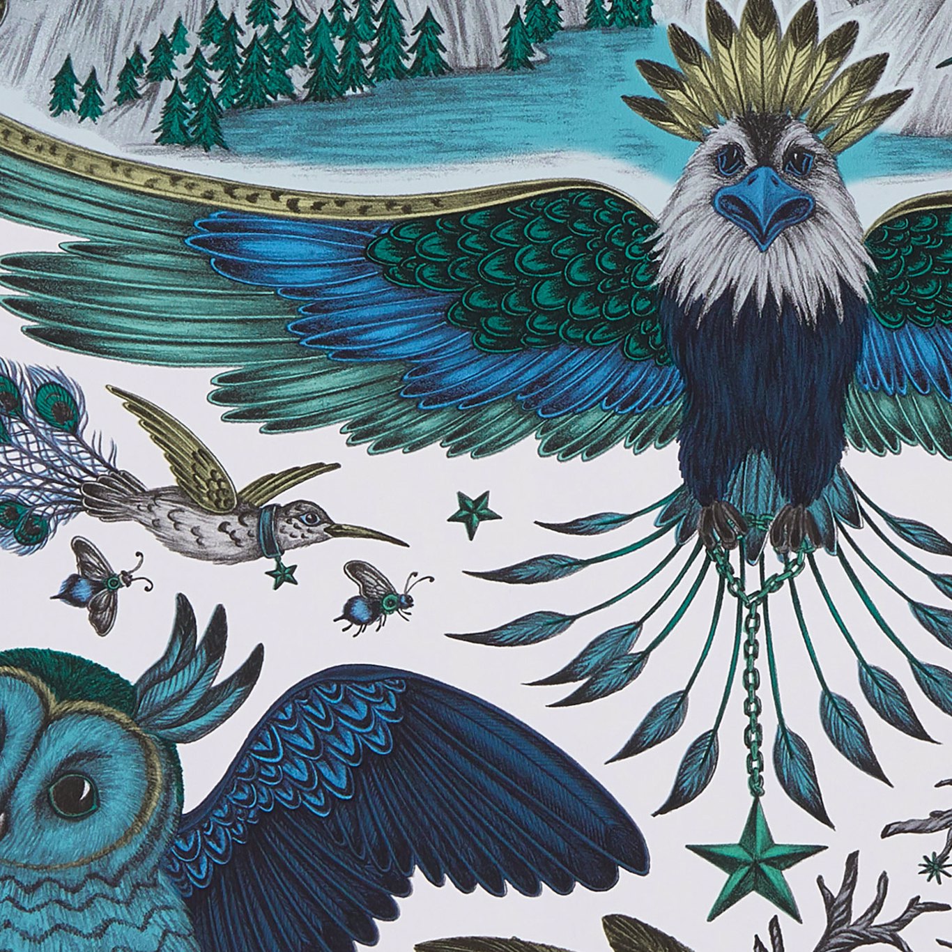 Frontier Wallpaper - Blue - W0116/01