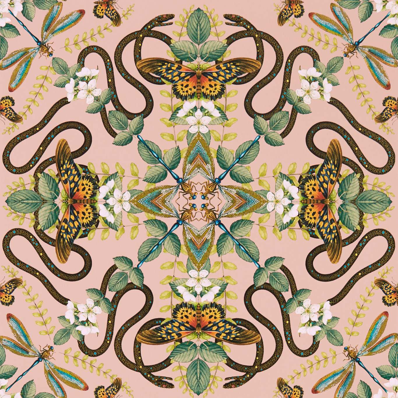Emerald Forest Wallpaper - Blush - W0129/01