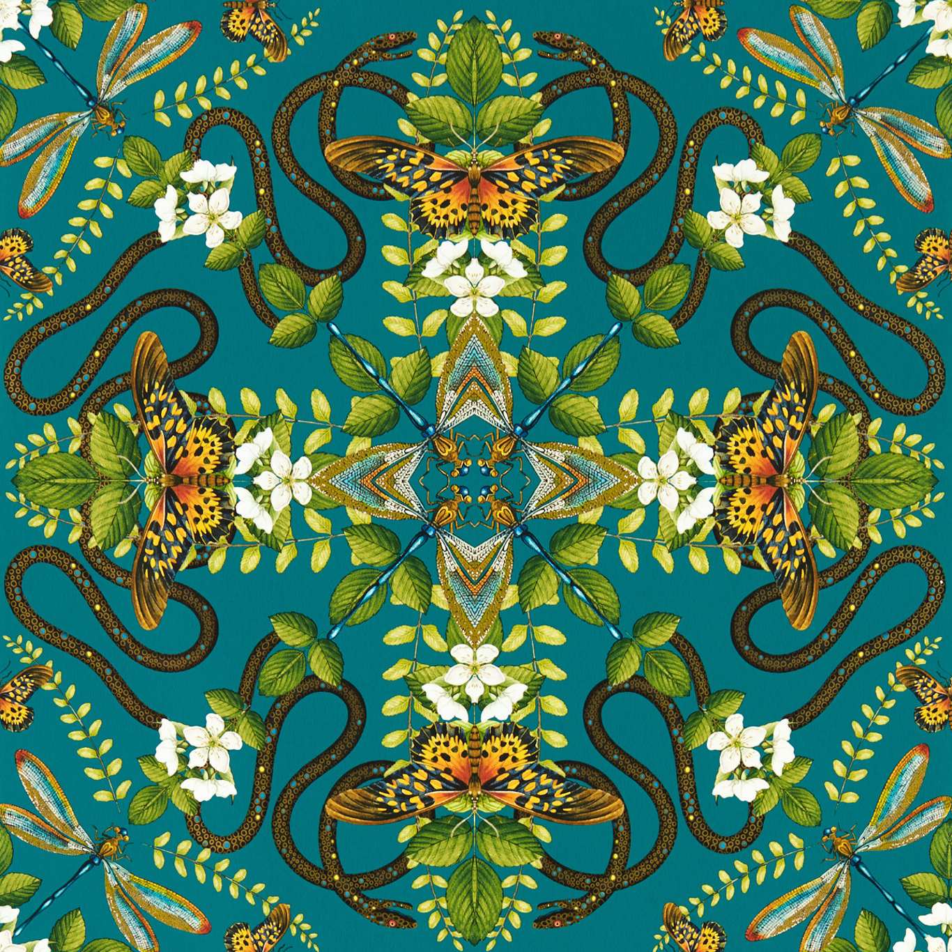Emerald Forest Wallpaper - Teal - W0129/05