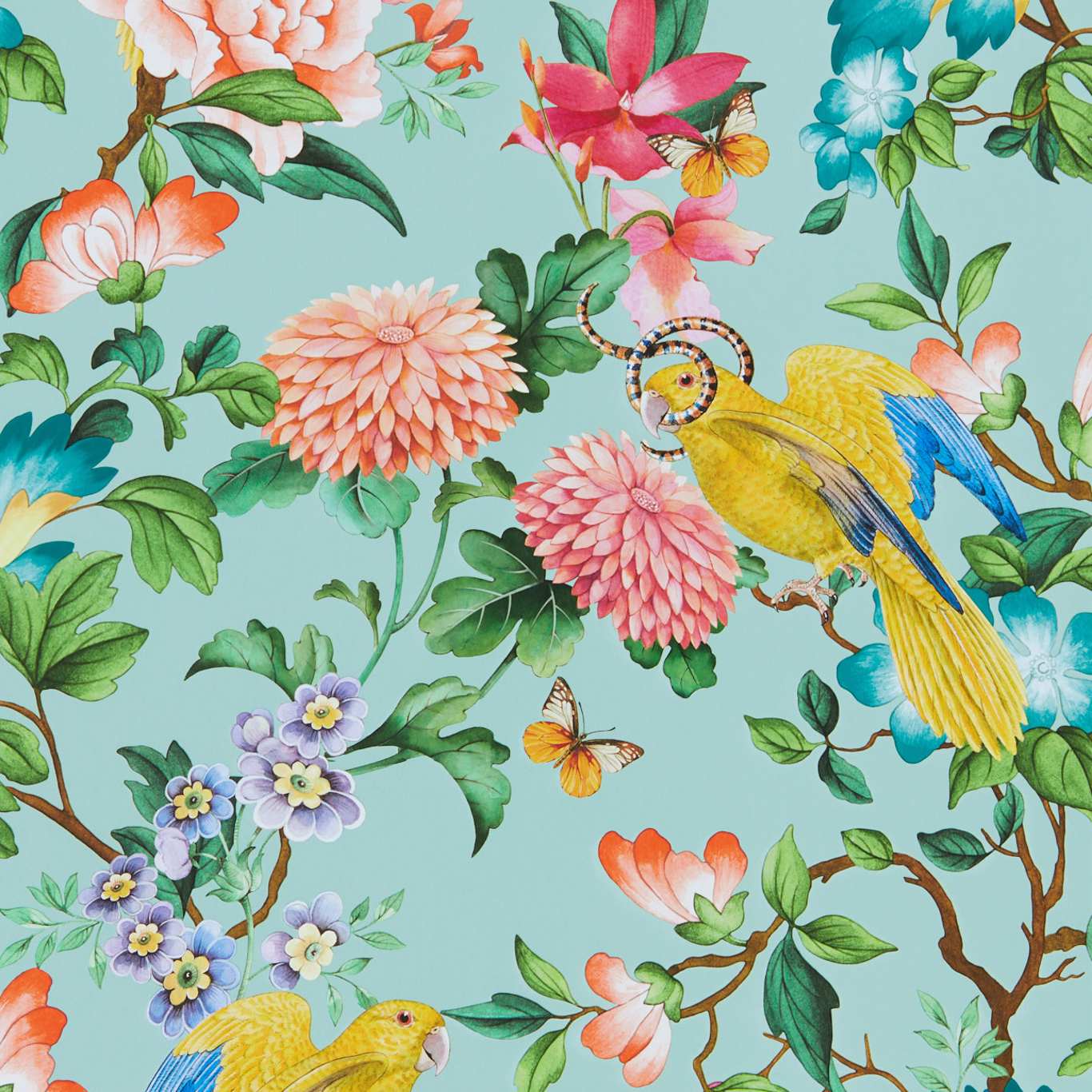 Golden Parrot Wallpaper - Mineral - W0130/03