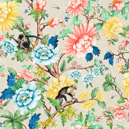 Sapphire Garden Wallpaper - Ivory - W0133/01