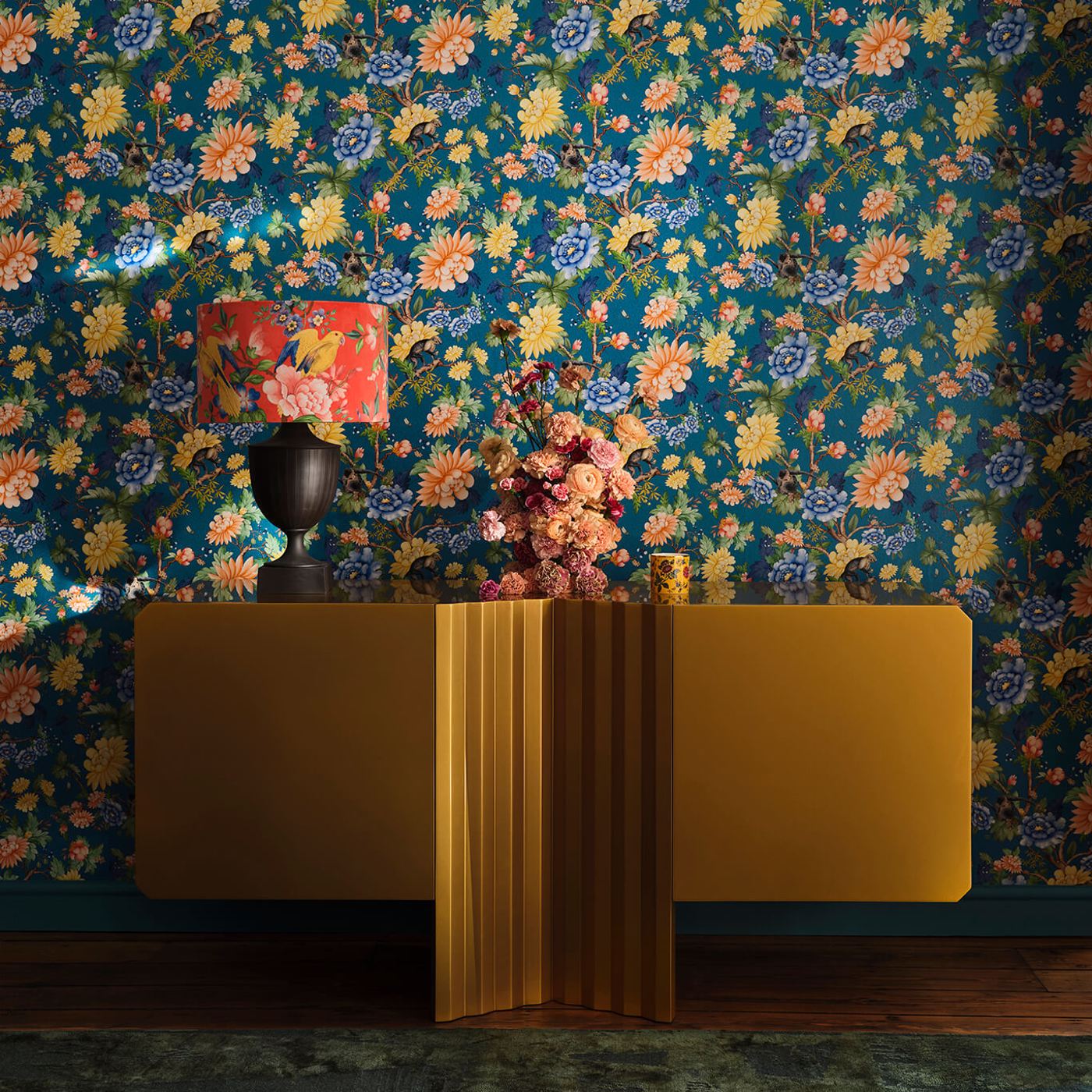 Sapphire Garden Wallpaper - Ivory - W0133/01