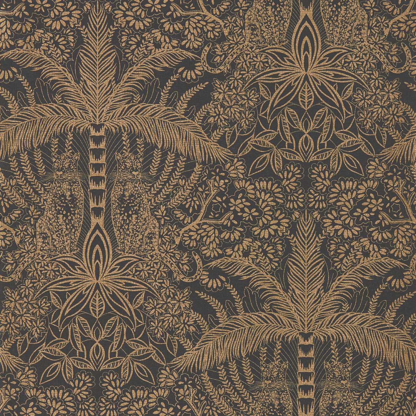 Leopardo Wallpaper - Antique/Noir - W0141/01