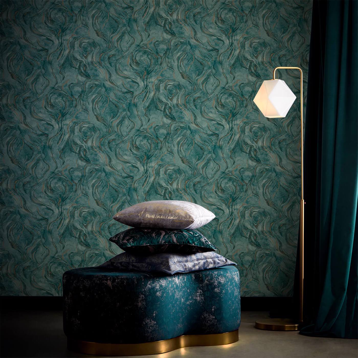 Lavico Wallpaper - Teal - W0168/04