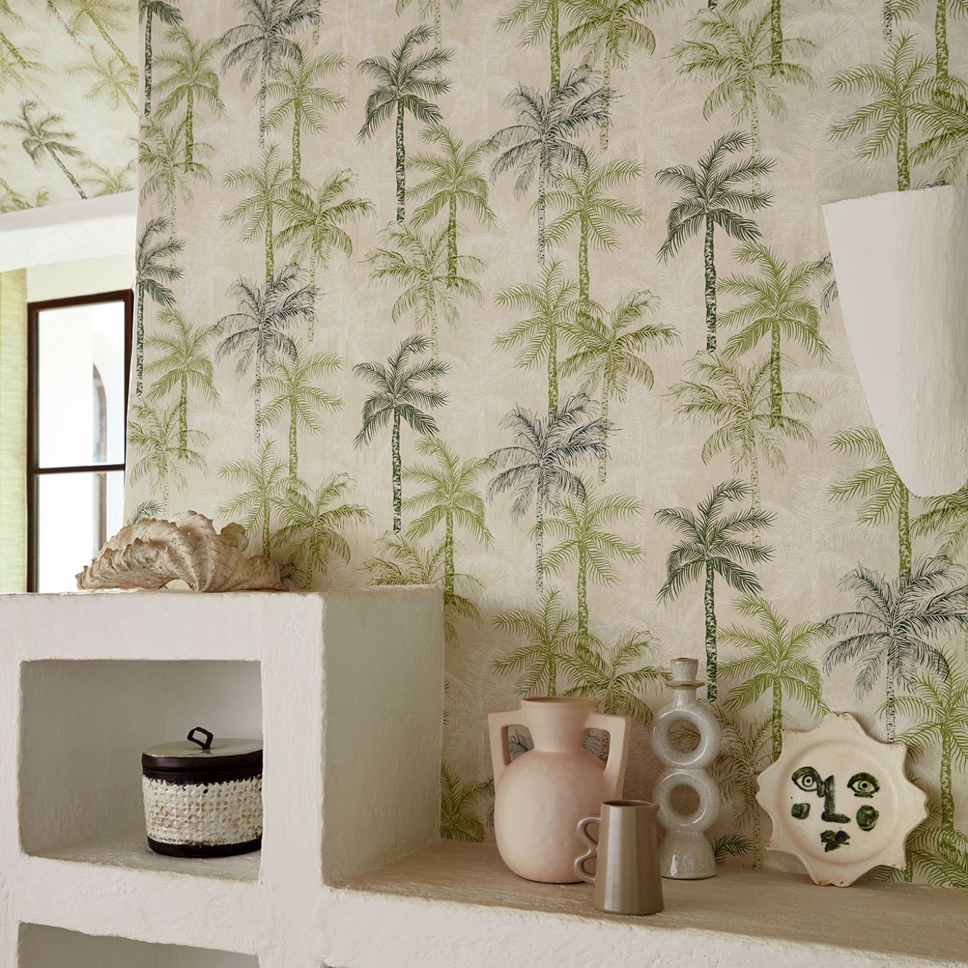 Palmyra Wallpaper - Mineral/Blush - W0189/03
