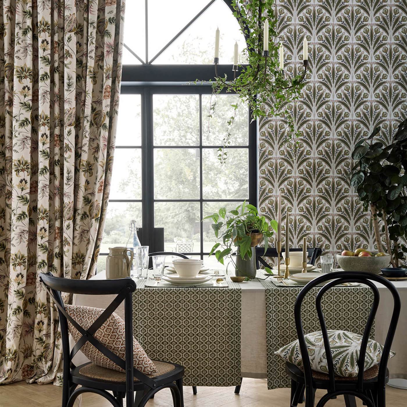 Attingham Wallpaper - Sage/Blush - W0193/04