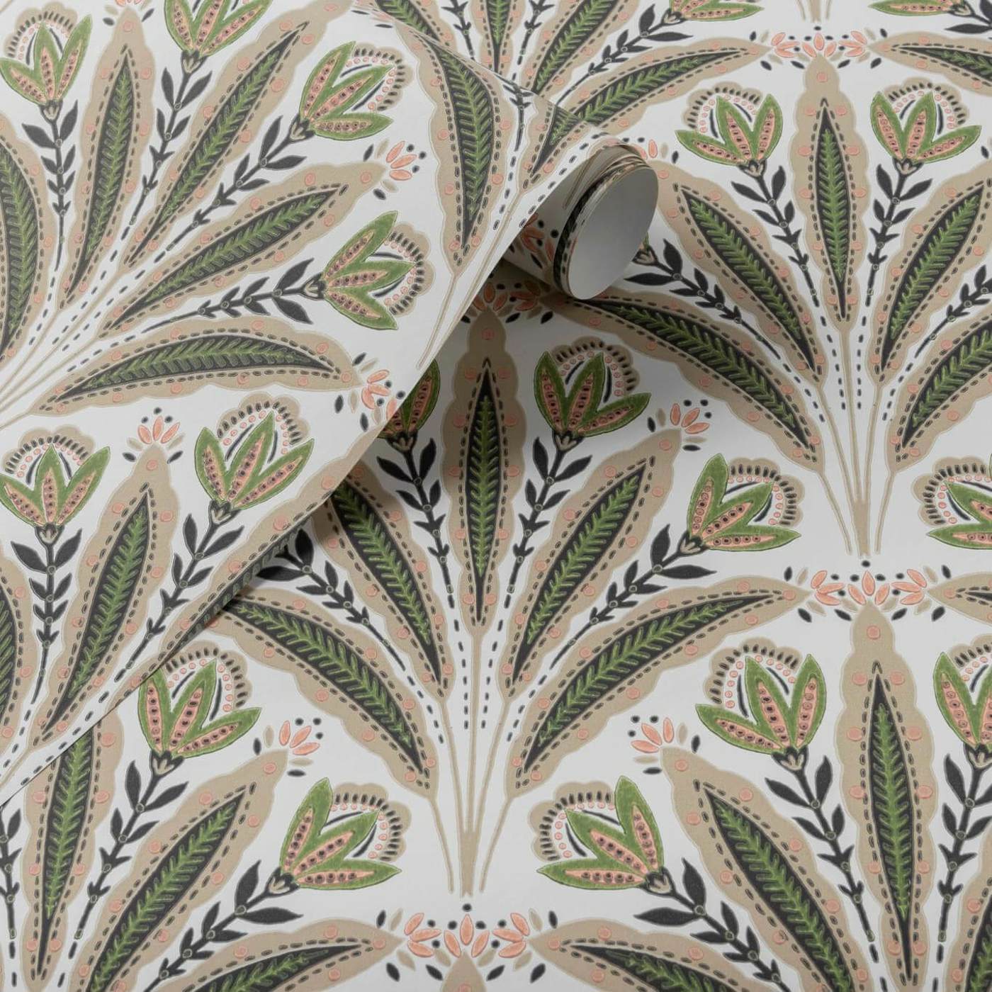 Attingham Wallpaper - Sage/Blush - W0193/04
