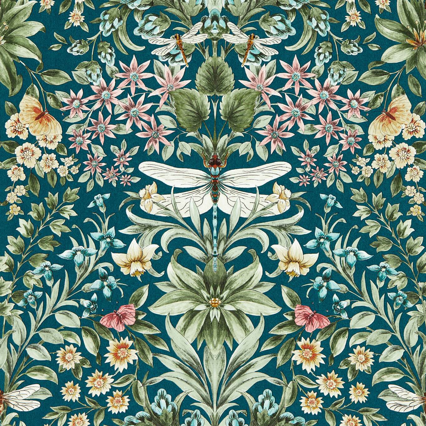 Mirabell Wallpaper - Teal - W0196/04