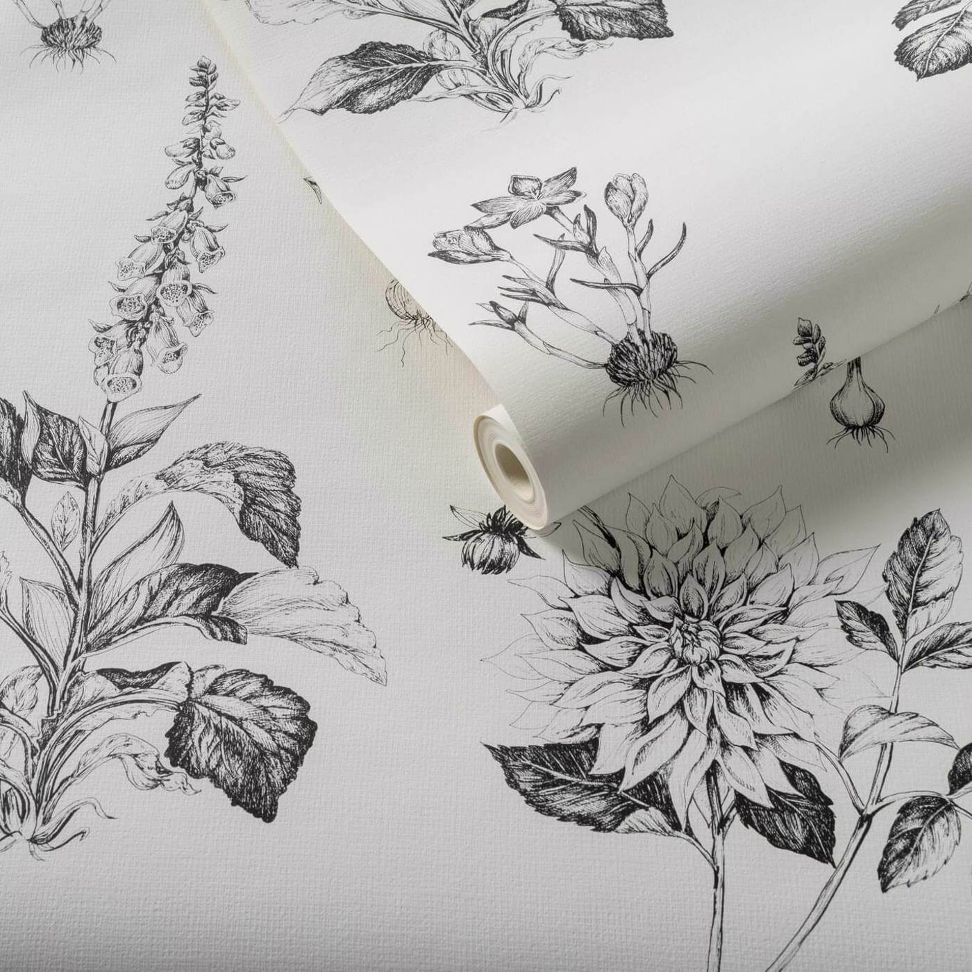 Roseraie Wallpaper - Charcoal - W0197/02