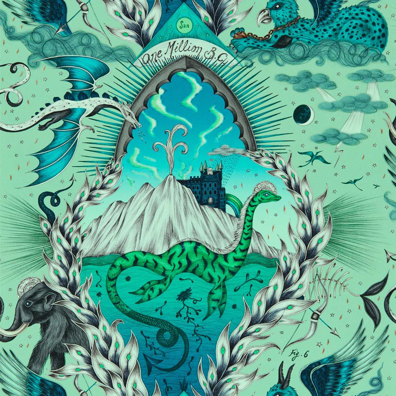 Highlandia Wallpaper - Sage - W0214/02
