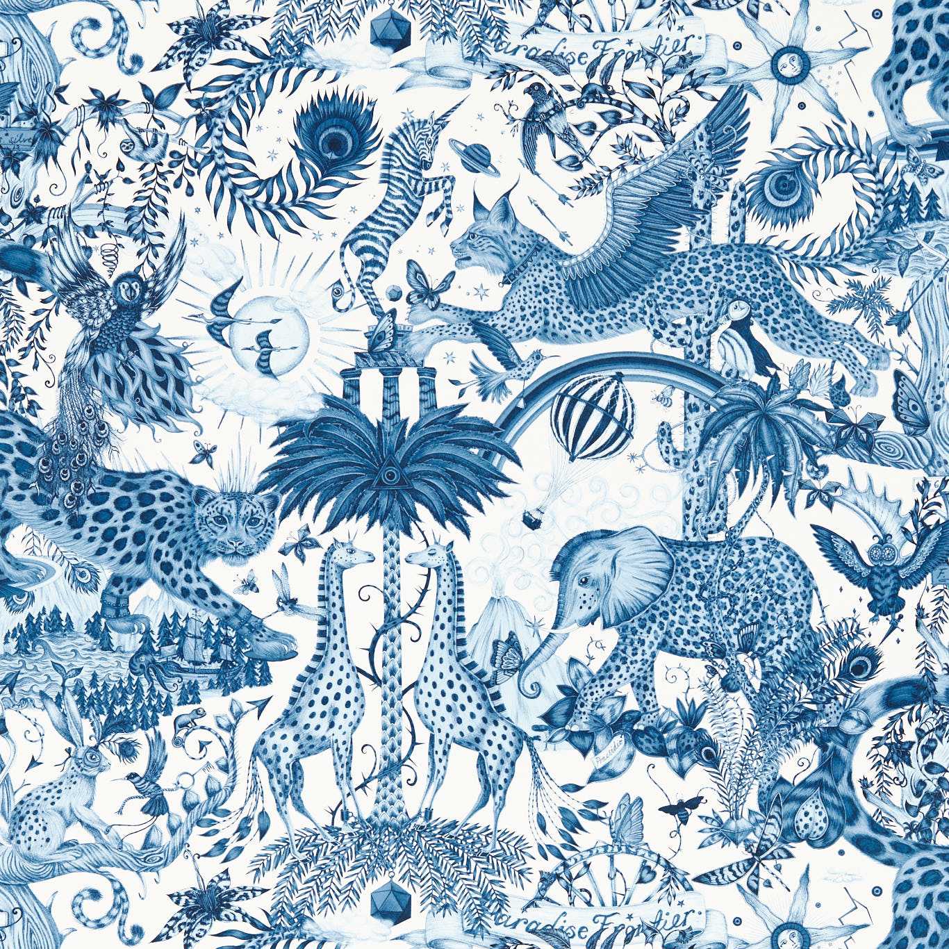 Paradise Lost Wallpaper - Ink - W0216/02