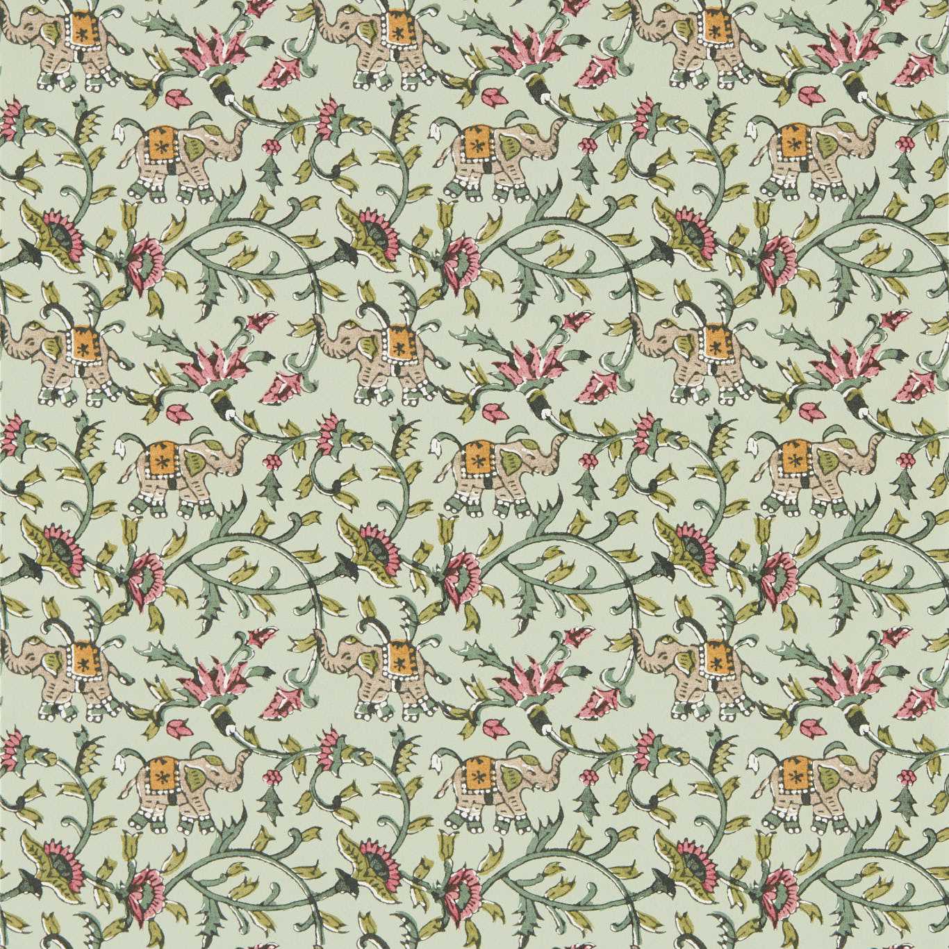 Hathi Wallpaper - Sage - W0236/04
