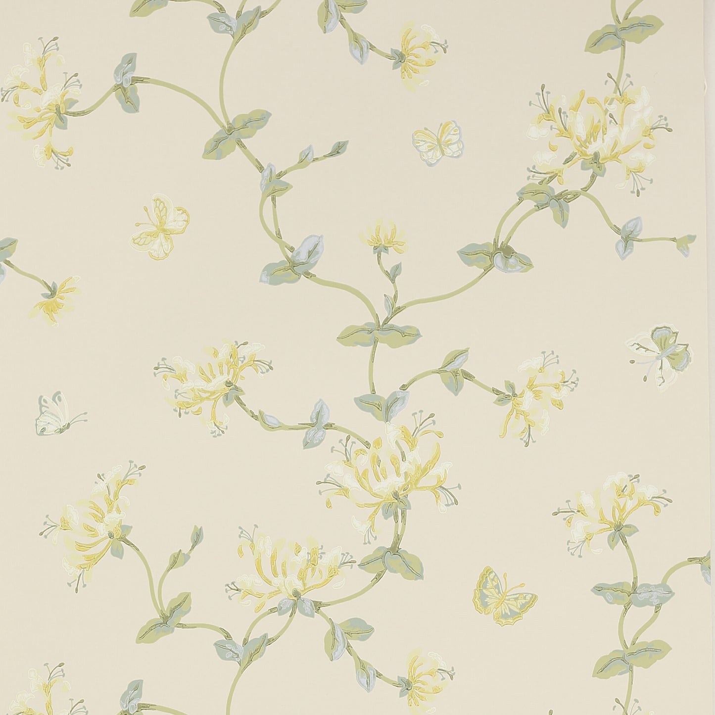 Honeysuckle Garden Wallpaper - Lime - W7002-04