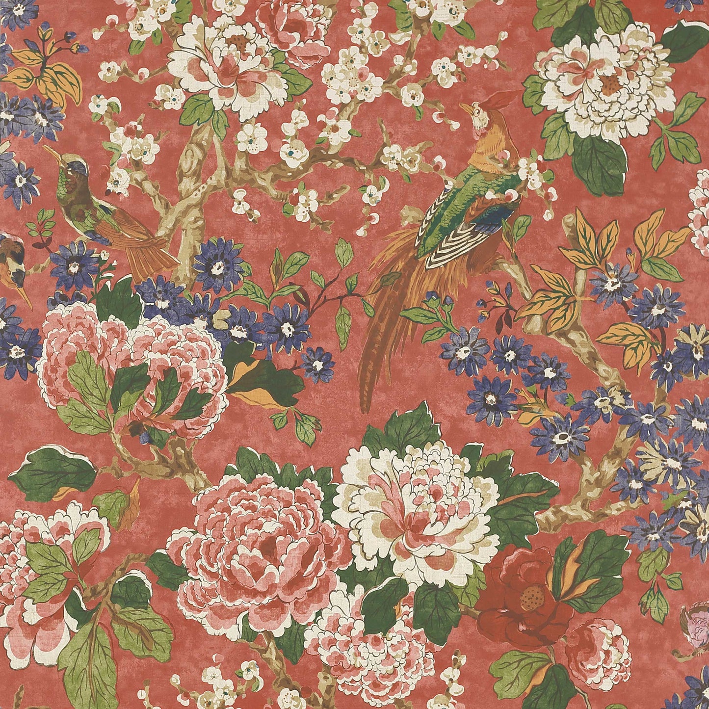 Jardine Wallpaper - Red - W7003-04