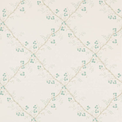 Trefoil Trellis Wallpaper - Aqua - W7008-03