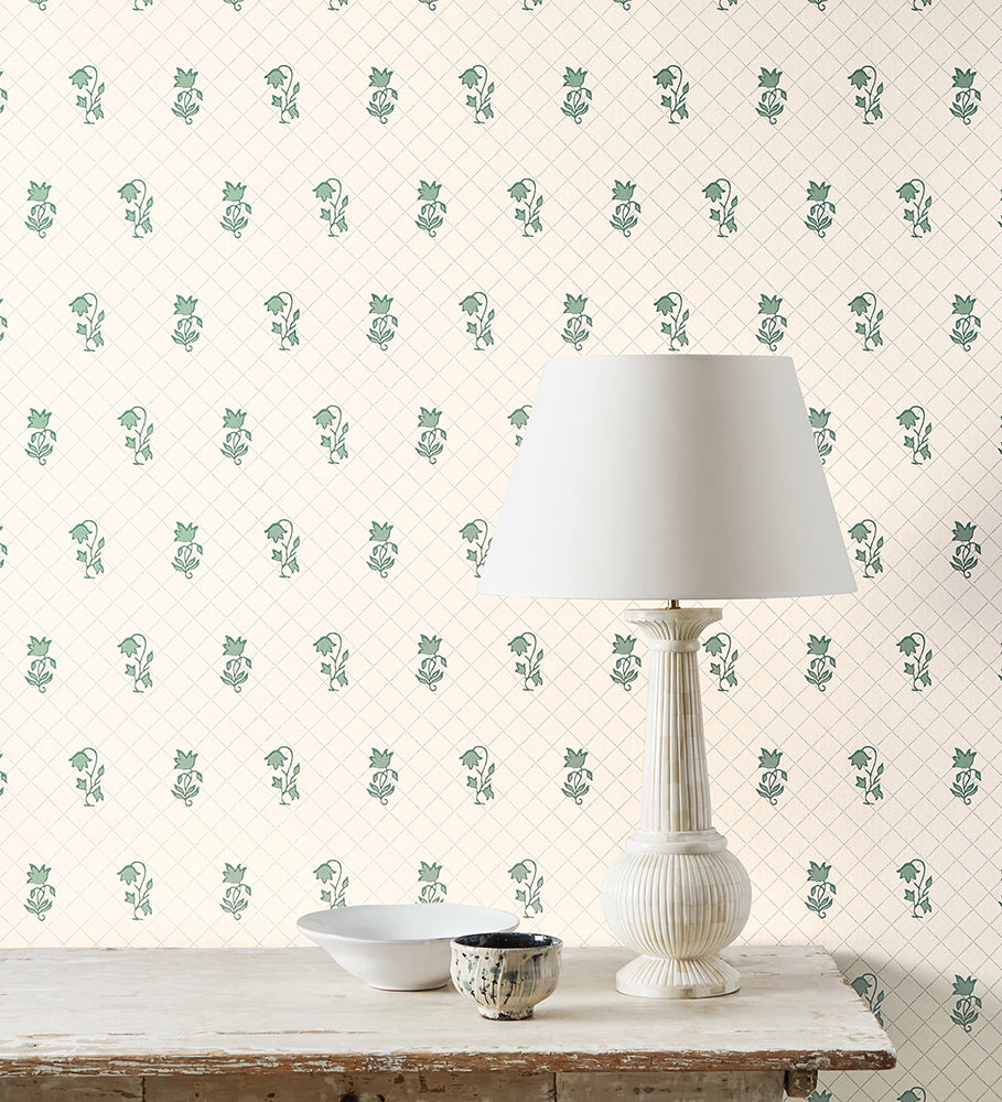 Berkeley Sprig Wallpaper - Red - W7010-05