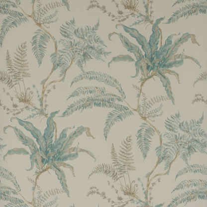 Woodfern Wallpaper - Aqua - W7015-02